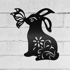 Creatcabin Rabbit Wall Art Easter