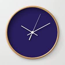 Simply Solid Indigo Blue Wall Clock