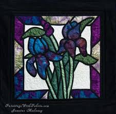 Iris Stained Glass A Fabric Ladndscape