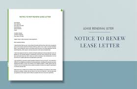 intent to not renew lease letter in