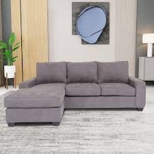 Dropship Grey L Shaped Sectional Sofas