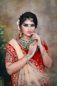 indian lady wearing traditional bridal