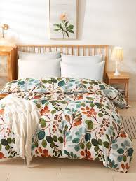 Plant Print Duvet Cover Without Filler
