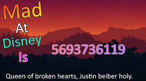 We update heaven music codes daily for other to find the music codes to play in the game easier. Mad At Disney Roblox Id Codes Youtube