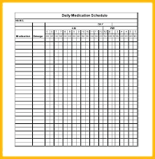 Caregiver Daily Log Sheet Print New Medication Schedule