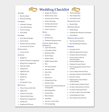 29 wedding checklist templates free