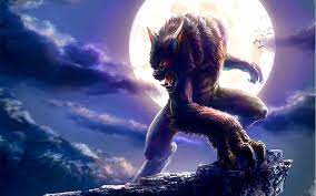 werewolf full moon fantasy wallpaper