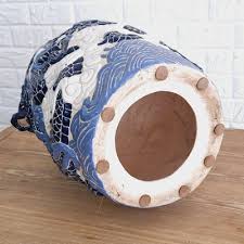 Chinese Blue White Ceramic Drum Stool
