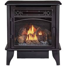 Procom Gas Fireplace Stove Black Dual