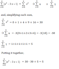 Sigma Notation Rules Formulas
