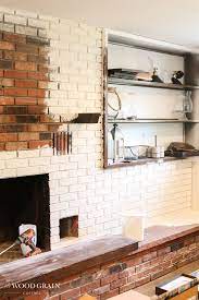 Our Brick Fireplace Makeover The Wood