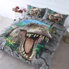 3d scary dinosaur comforter duvet cover