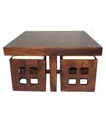 So, a coffee table with 4 storage stools can be the perfect space saving furniture for your living room. Corazzin Sheesham Wood Center Coffee Table With 4 Stool For Living Room Tea Table Furniture For Home Matt Polish Finish Solid Wood Coffee Table Price In India Buy Corazzin Sheesham Wood