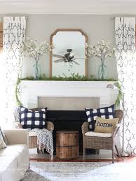 summer fireplace mantel decor ideas