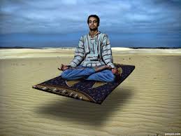 hipster on a flying carpet picture by