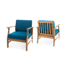 Wood Outdoor Club Lounge Chairs
