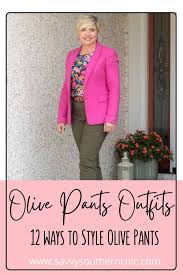 olive green pants for chic work wear