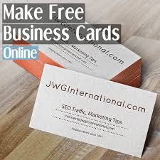 Business cards bear all the important information about your business. Make Free Business Cards Online Jwginternational