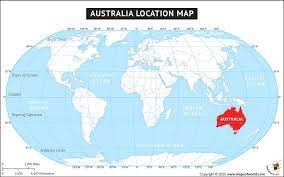 australia location in the world map