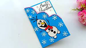 To make, start with two pieces of cardstock: Diy Christmas Cards Handmade Christmas Greeting Cards How To Make Santa Greeting Card Christmas Card Youtube