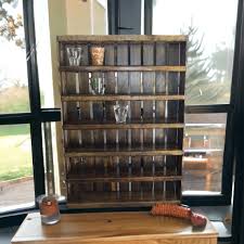 Shot Glass Shelf Wooden Shelves Rustic