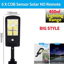 led solar street light 3 modes remote