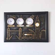 Buy Wall Clock Decorated With London