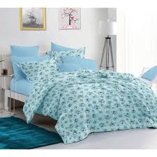 shradha blue king size cotton bed