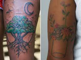 43 color tattoos on dark skin that will