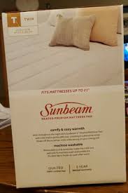 Sunbeam Prem Htd Mattress Pad Wht Twin