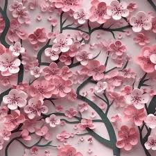 Premium Photo A Pink Paper Art With A