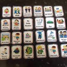 Details About Daily Routine Chart Flashcards Autism Asd Sen Educational Visual Reminder