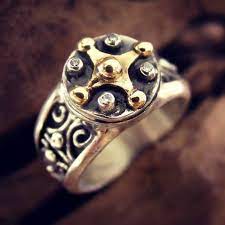 mayan venus jupiter ring gold and