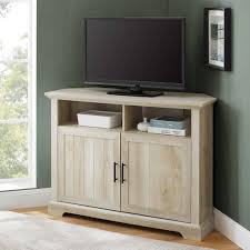 white oak wood corner tv stand