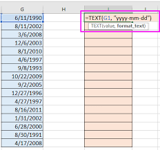 yyyy mm dd format in excel