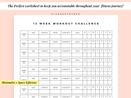 12 week workout planner fitness