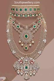 bridal diamond necklace set by