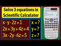 Equations In Scientific Calculator