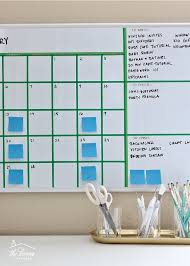 Dry Erase Calendar With Washi Tape