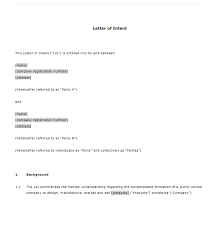 Letter Of Intent For Business Top Form Templates Free Templates