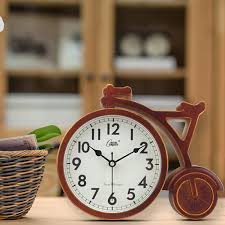 Bicycle Clock Decor Abs White