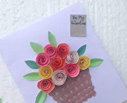how to make a pretty flower basket card