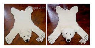 polar bear skin rug pattern by paisley