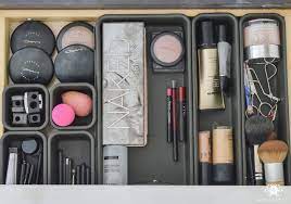 vanity makeup drawer and bathroom