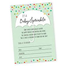 Amazon Com Baby Sprinkle Baby Shower Invitation Set Of 20 Fill In