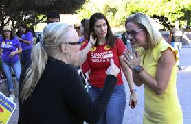 Kyrsten sinema is a successful american politician from the democratic party, who won 3 times arizona state representative from 15th districts of arizona house of representatives. Senate Candidates Paths Cross At Asu Homecoming Game