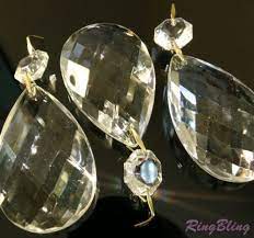 3 X Replacement Chandelier Crystal Pear
