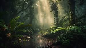 tropical forest landscape background