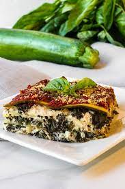 vegan zucchini and spinach lasagna