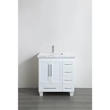 Add a sophisticated look to your bath with magick woods vanity tops. 30 Inch Vanities White Single Sink Bathroom Vanities With Tops Bathroom Vanities The Home Depot